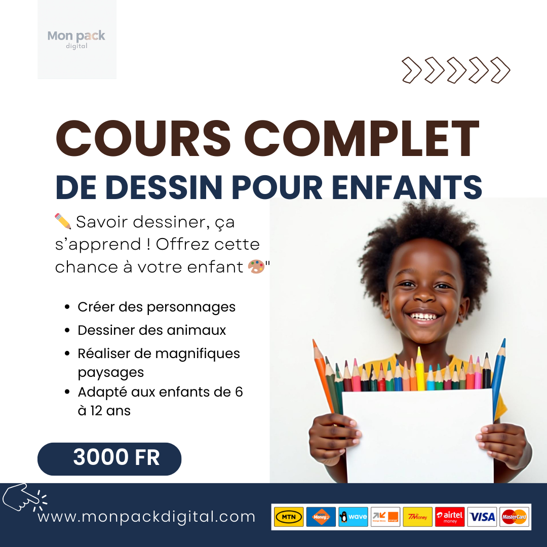 Pack Dessin Complet pour Enfants : Développez la créativité de votre artiste en herbe !