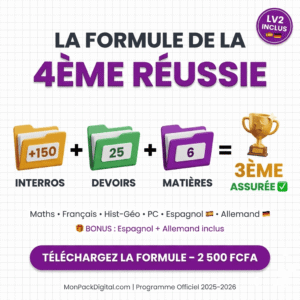 Pack Excellence Quatrième (4e) — Interrogations & Devoirs Corrigés 2025-2026