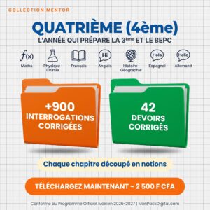 Pack Complet 4ème — Collection Mentor 2026-2027