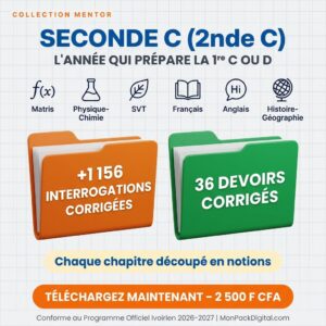 Pack Seconde C — Collection Mentor 2026-2027